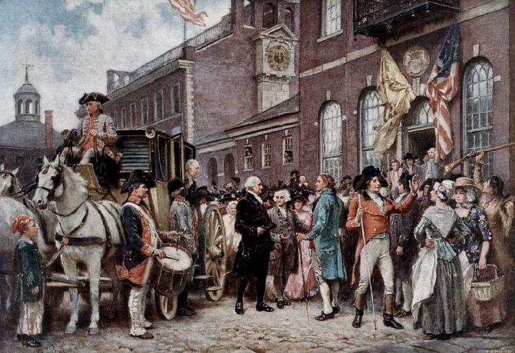 unknow artist Washington s Inaugration at Philadelphia oil painting picture